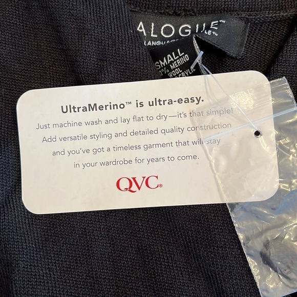 NWT from QVC Small Black Dialogue Maxi Dress Washable in Wool/Acrylic - Picture 5 of 10